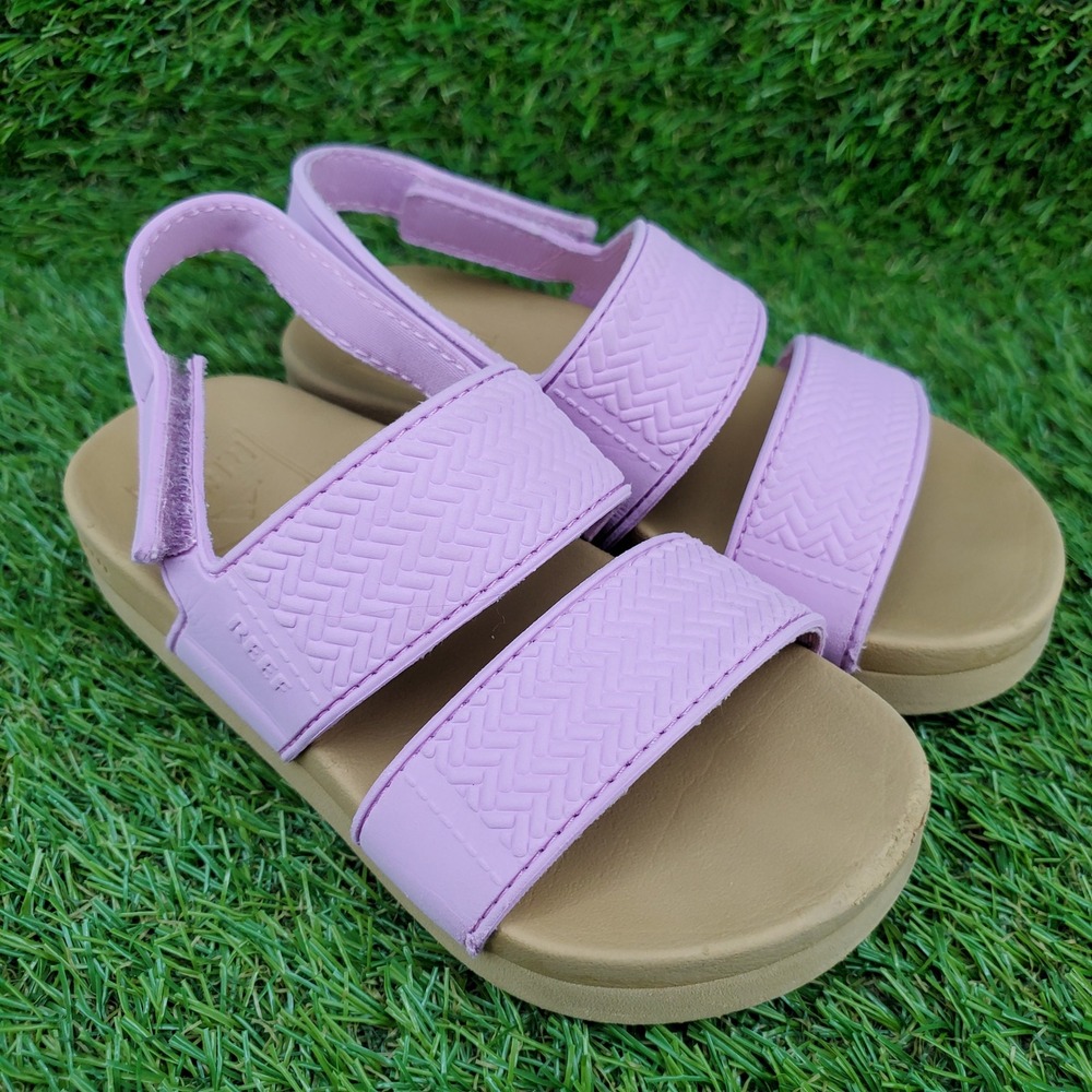 REEF Little Water Vista SIZE 9 Girls Water Friendly Slingback Sandals Lavender